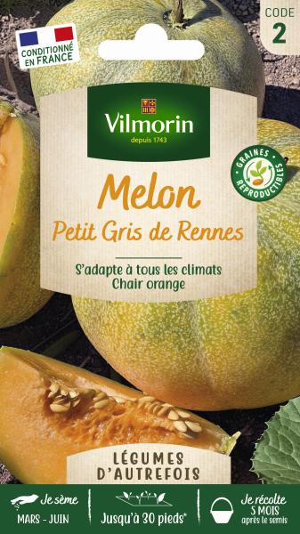 Potagères - Melon Petit Gris de Rennes - Légumes d'Autrefois - PACKAGING_RECTO
